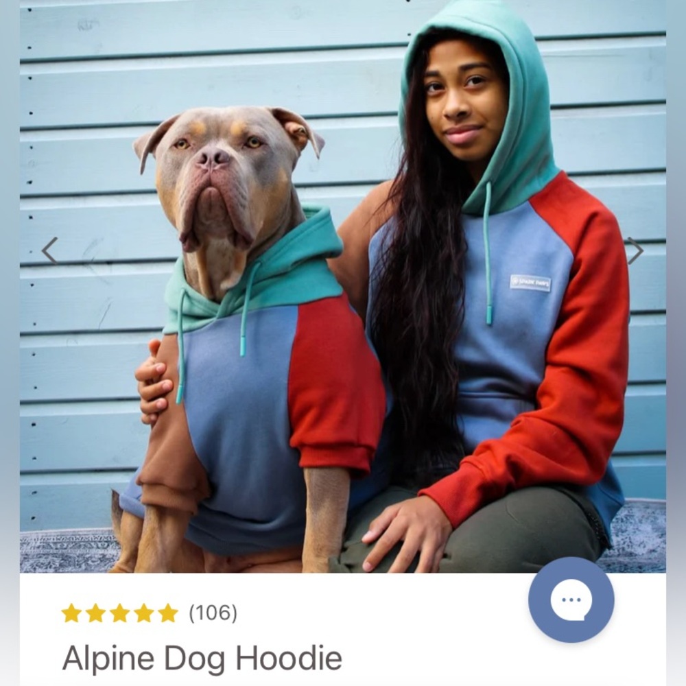 NWT Spark Paws Alpine Pet Hoodie for Dogs - Large